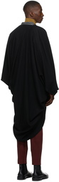 132 5. ISSEY MIYAKE Black Drape Coat