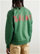 SAINT Mxxxxxx - Printed Cotton-Jersey Sweatshirt - Green