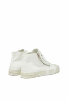 Diesel S-D-Verse - Sneakers in frayed canvas with D logo - Sneakers Mens in White