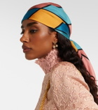 Valentino Rhombelle checked silk scarf