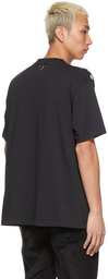 Raf Simons Black Fred Perry Edition Shoulder Detail T-Shirt