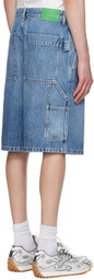 Bottega Veneta Blue Vintage Denim Cargo Shorts