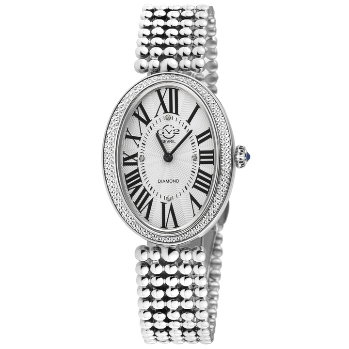 Photo: GV2 by Gevril Piazza Navona White Dial Ladies Watch 14800B