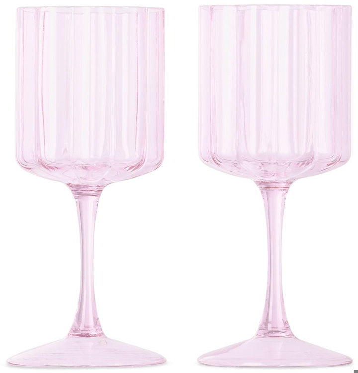 Photo: Fazeek Pink Wave Wine Glass Set