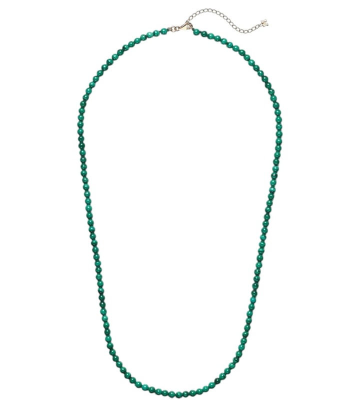 Photo: Mateo 14kt gold beaded necklace with malachite