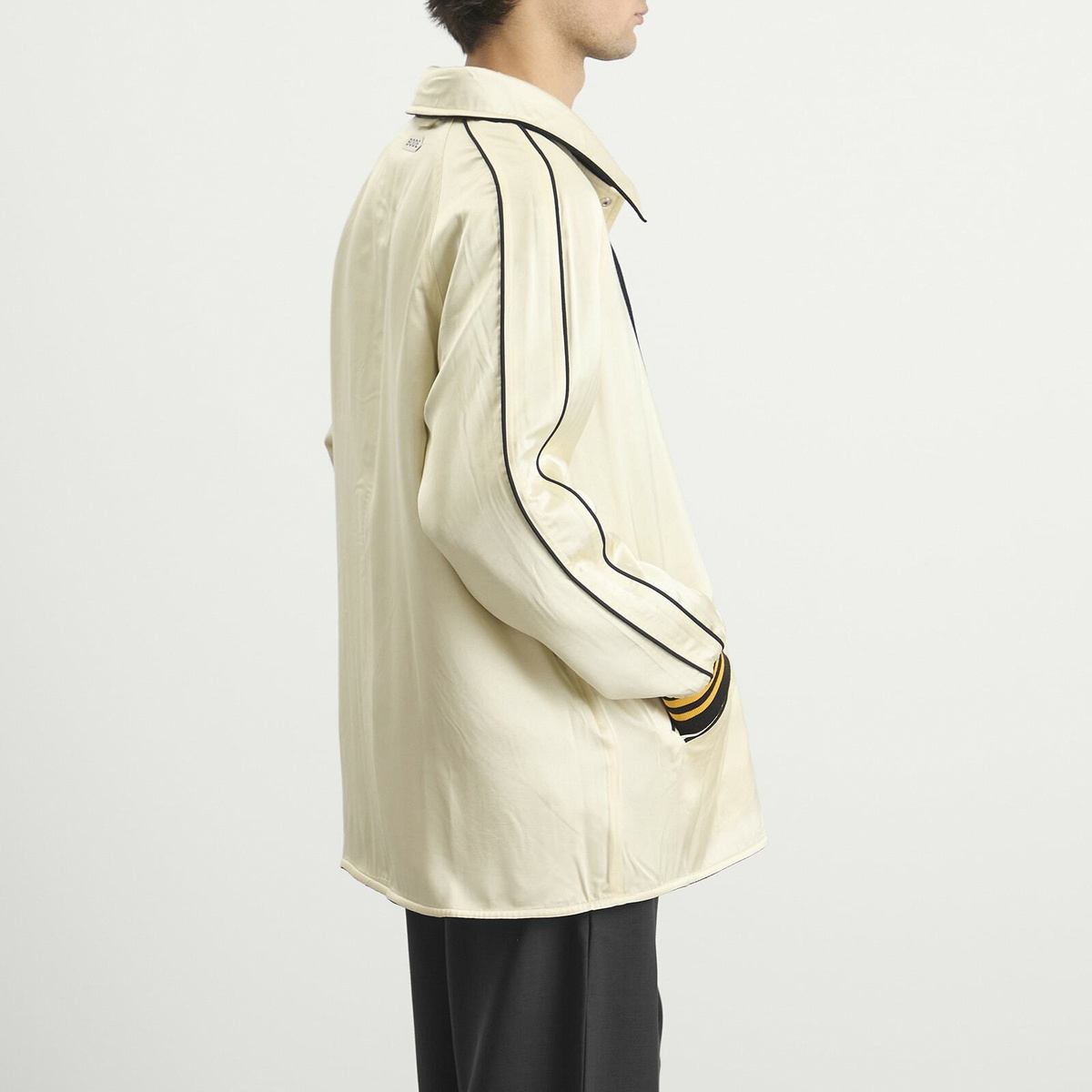 Bode Men's Monogram Snap Reversible Jacket in Black