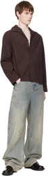 Entire Studios Brown LS Pajama Shirt