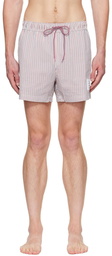 Thom Browne Red & Blue Striped Swim Shorts