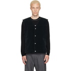 MM6 Maison Margiela Black Faux-Suede Vest