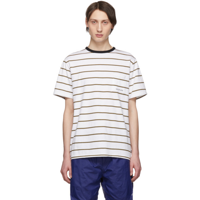 Photo: Saturdays NYC White Randall Stripe T-Shirt