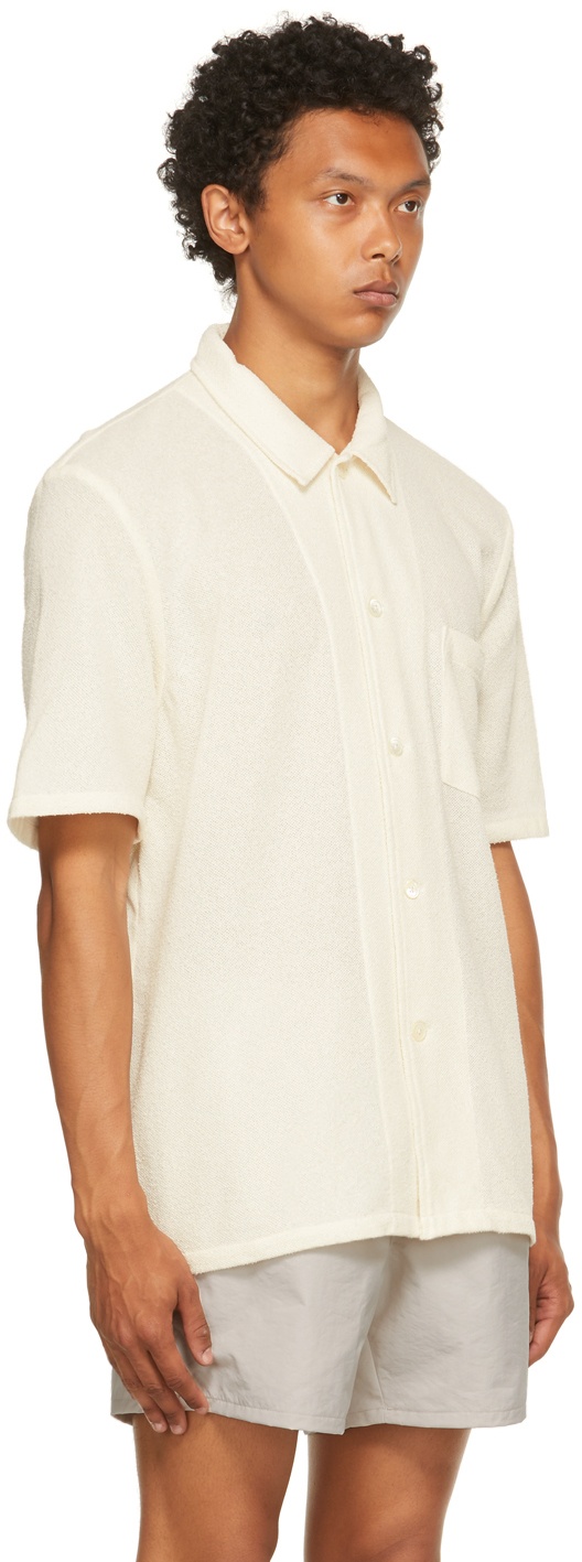 Our Legacy Off-White Bouclé Box Short Sleeve Shirt Our Legacy