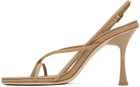 Studio Amelia Beige Wishbone 90 Heeled Sandals
