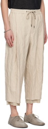 DEVOA Off-White Cropped Trousers