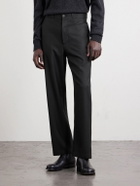 The Row - Ottis Straight-Leg Virgin Wool-Flannel Trousers - Black