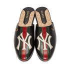 Gucci Black NY Yankees Edition Web Flamel Loafers