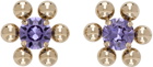 Justine Clenquet Gold & Purple Sadie Earrings