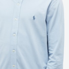 Polo Ralph Lauren Men's Slim Fit Button Down Pique Shirt in Estate Blue