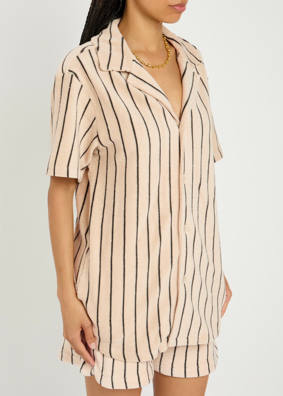 Bongusta Naram Striped Terry Shirt Cream
