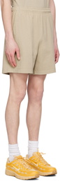 Sporty & Rich Taupe Serif Shorts