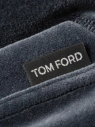 TOM FORD - Cotton-Blend Velour Track Jacket - Blue