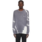 Off-White Grey and Off-White Tie-Dye Sweater