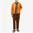 Taion Men's Military Zip V-Neck Down Jacket in Dark Orange