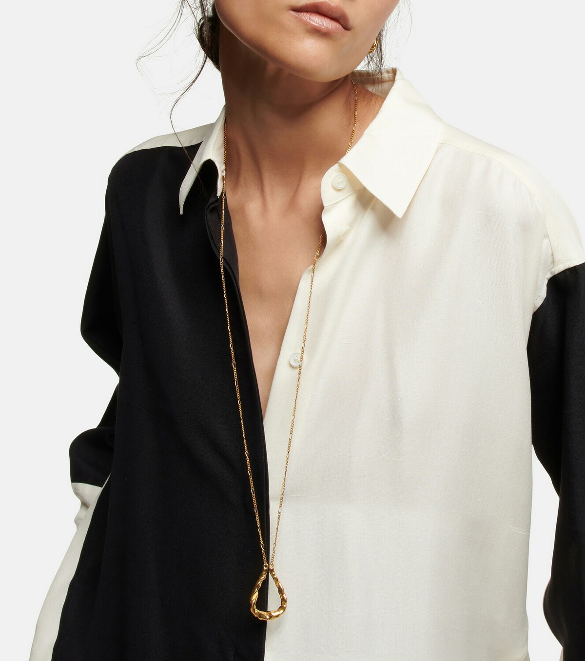 Loewe Nappa twisted sterling silver necklace