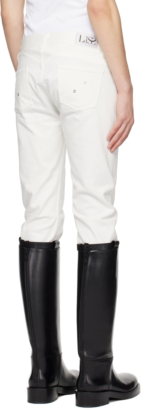 Ludovic de Saint Sernin White Lace-Up Jeans