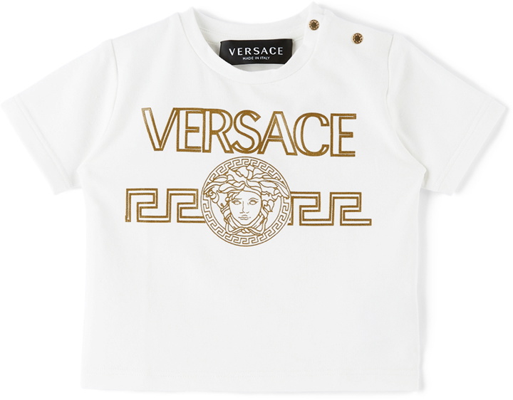 Photo: Versace Baby White Medusa Greca T-Shirt