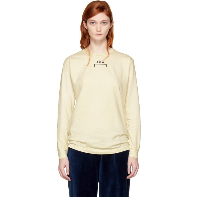 A-Cold-Wall* Off-White Long Sleeve Signature B/1 T-Shirt A-Cold-Wall*