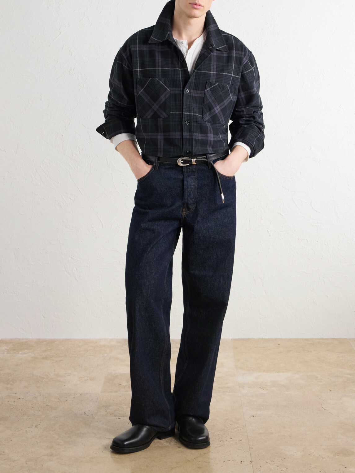 Our Legacy - Whoppin Checked Cotton-Flannel Shirt - Black