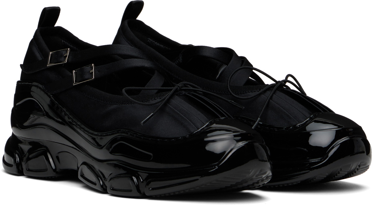 Simone Rocha Black Classic Criss Cross Tracker Ballerina Sneakers