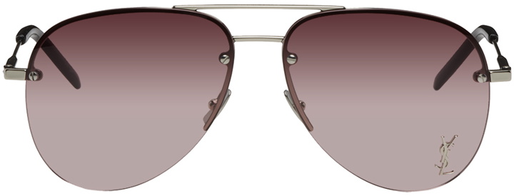 Photo: Saint Laurent Silver Classic 11 Sunglasses