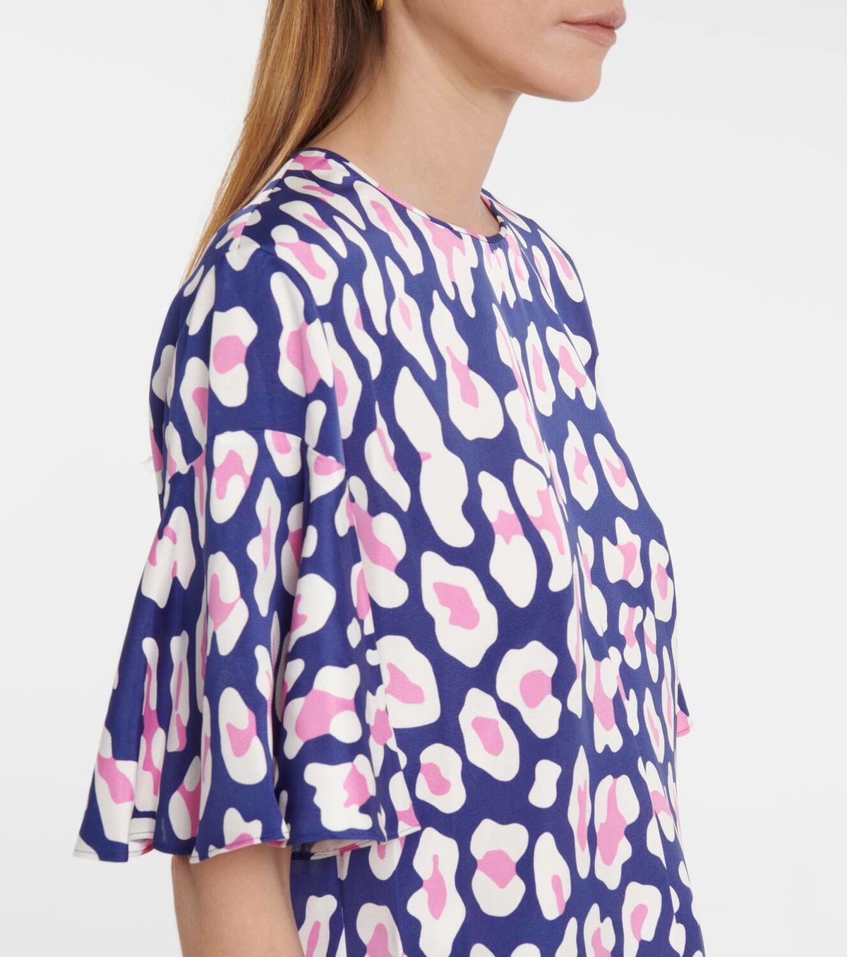 Diane von Furstenberg Ariene animal-print cady top
