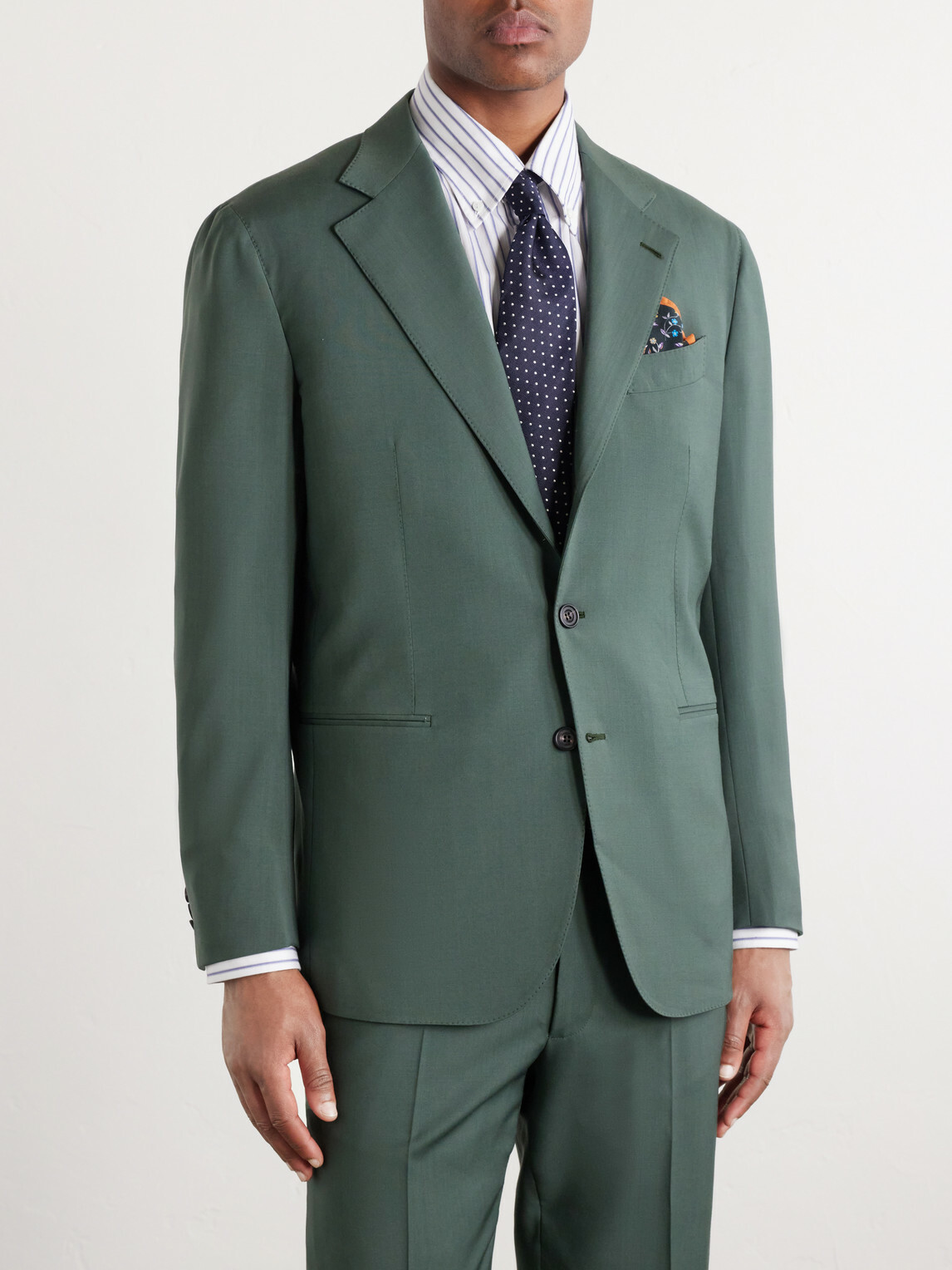 J. Mueser - Weaverly Virgin Wool Suit Jacket - Green