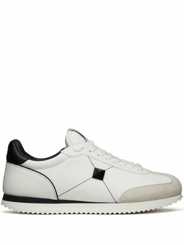 Photo: VALENTINO GARAVANI - Stud Around Leather Sneakers