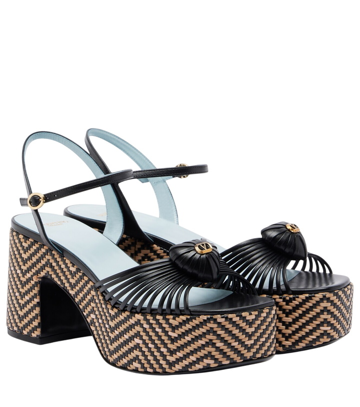 Photo: Valentino Garavani Cœur Royal leather platform sandals