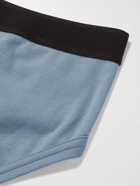 TOM FORD - Stretch-Cotton Briefs - Blue