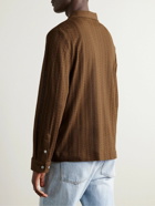 Séfr - Ripley Camp-Collar Pointelle-Knit Organic Cotton-Blend Shirt - Brown