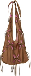 J.Kim Brown & Pink Chilla Petal Bale Bag