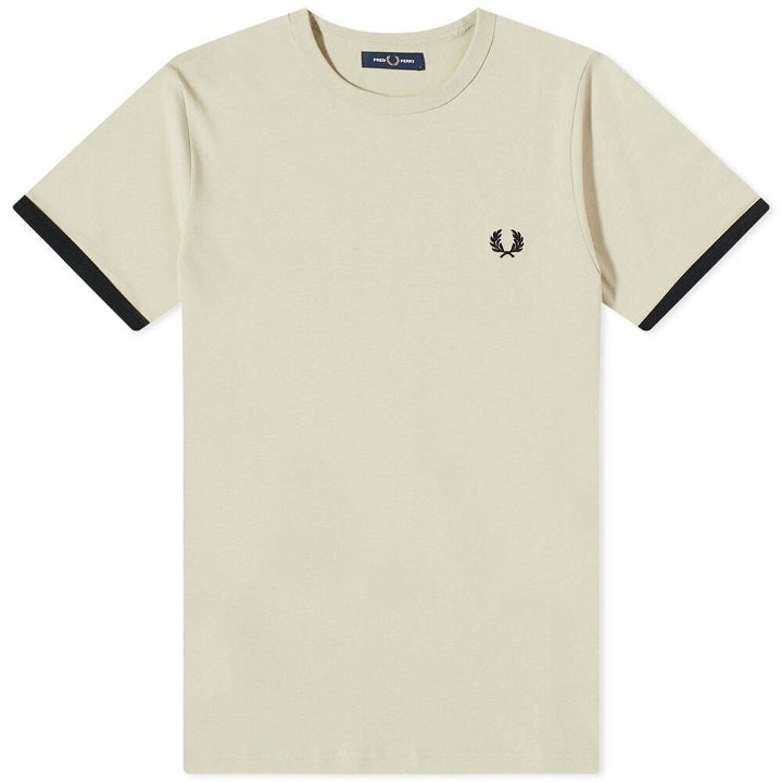 Photo: Fred Perry Authentic Men's Ringer T-Shirt in Light Oyster