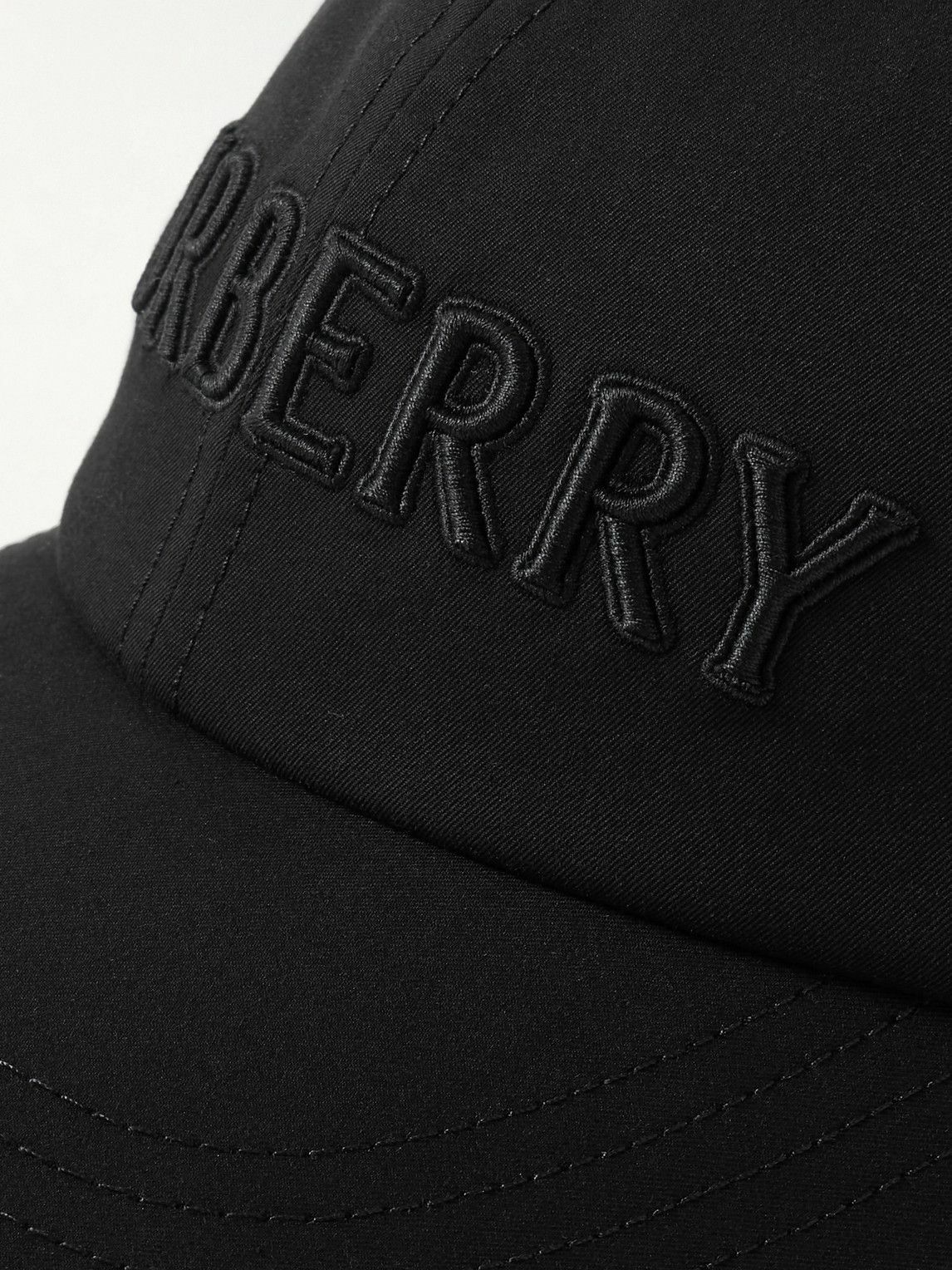 Burberry - Logo-Embroidered Cotton-Twill Baseball Cap - Black