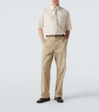 Calvin Klein Collection Nathaniel striped bowling shirt