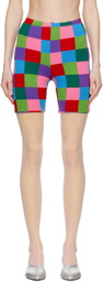 Comme des Garçons Multicolor Intarsia Shorts