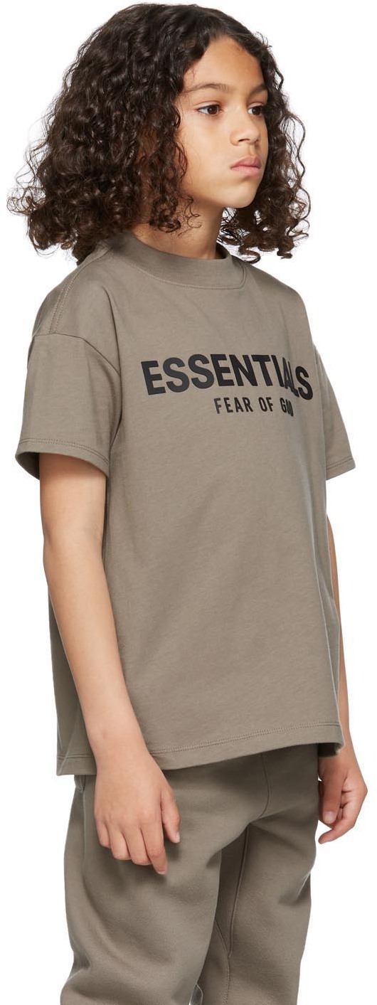 Essentials Kids Taupe Logo T-Shirt Essentials