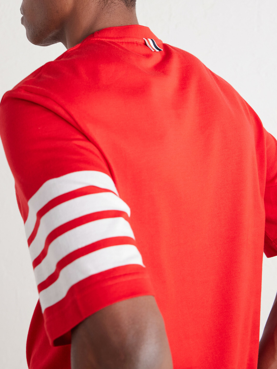 Thom Browne - Logo-Appliquéd Striped Cotton-Jersey T-Shirt - Red