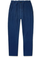 ORSLOW - New Yorker Tapered Cotton Drawstring Trousers - Blue