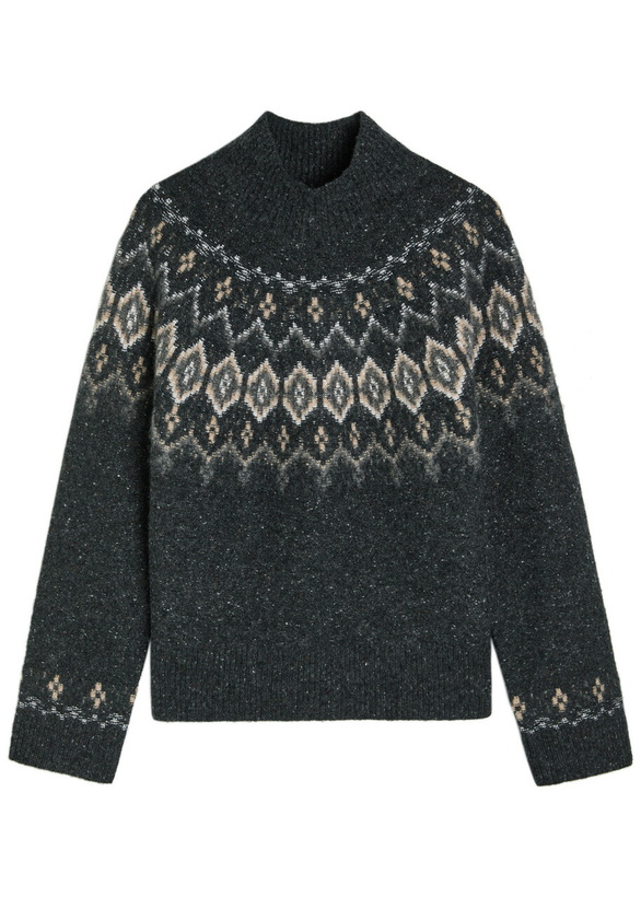 Photo: Vince Fair Isle Cashmere Jumper Grey