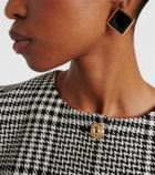Self-Portrait Enamel gold-plated earrings