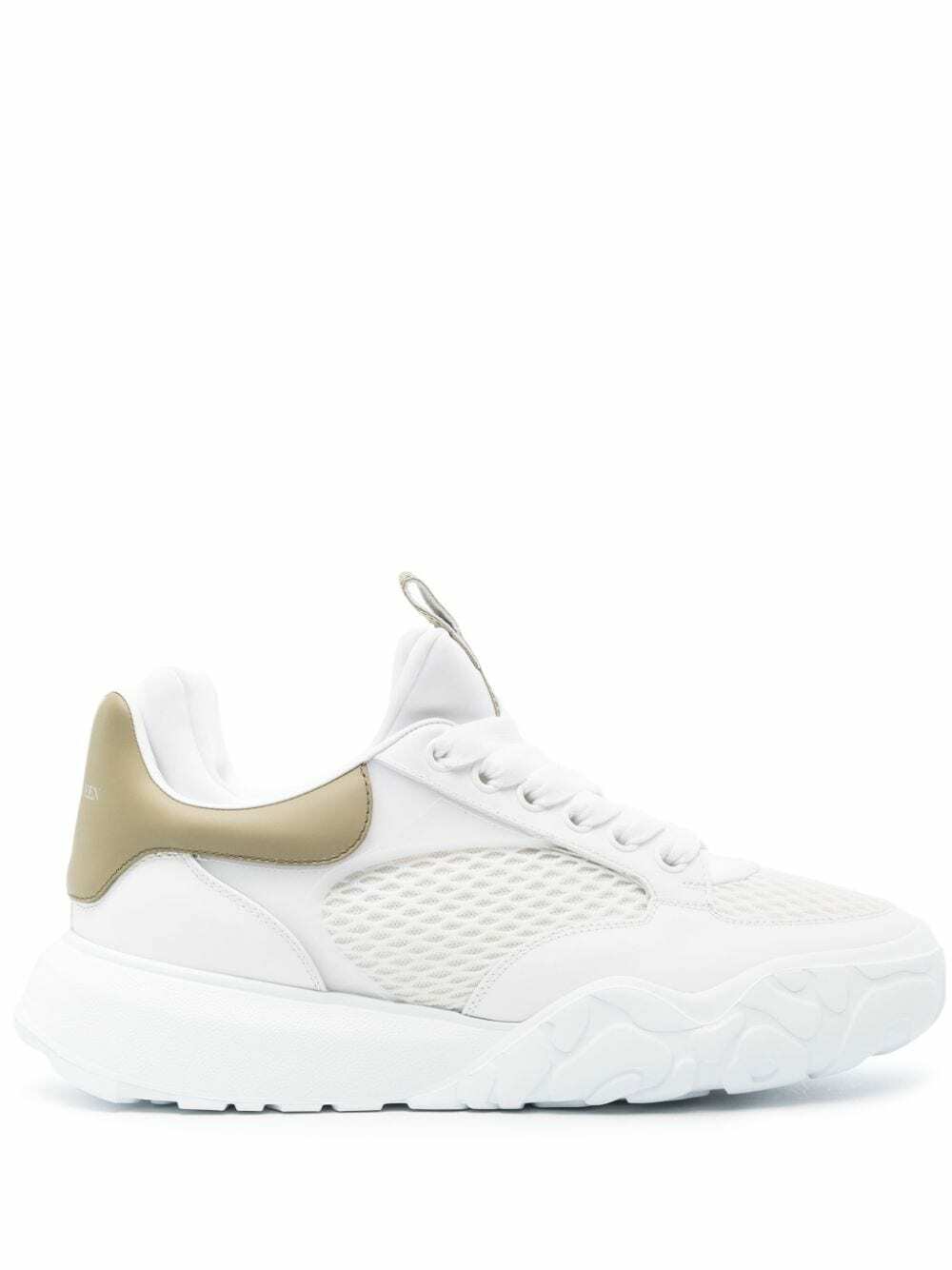 Alexander McQueen Men's Double Heel Tab Wedge Sole Sneakers in White/Pop  Yellow/Navy Alexander McQueen